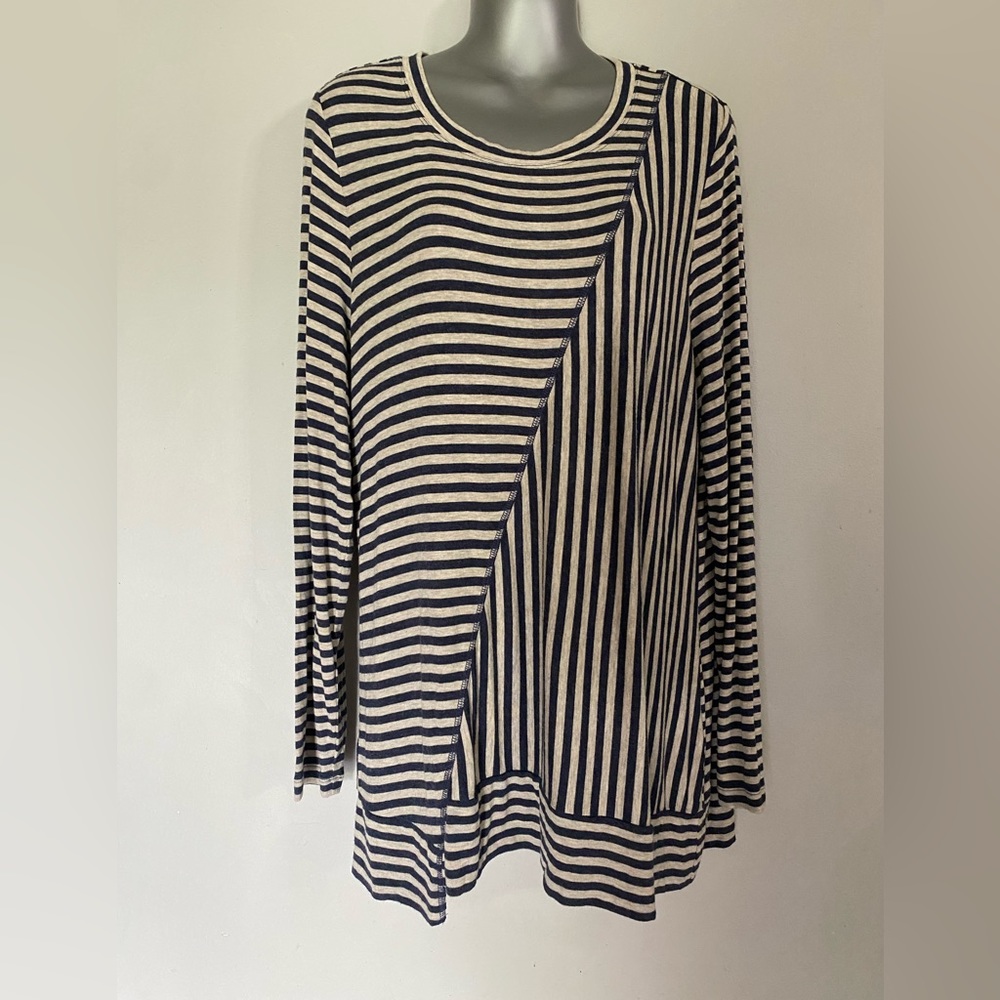 CaBi Striped Long Sleeve Tee Size Large
